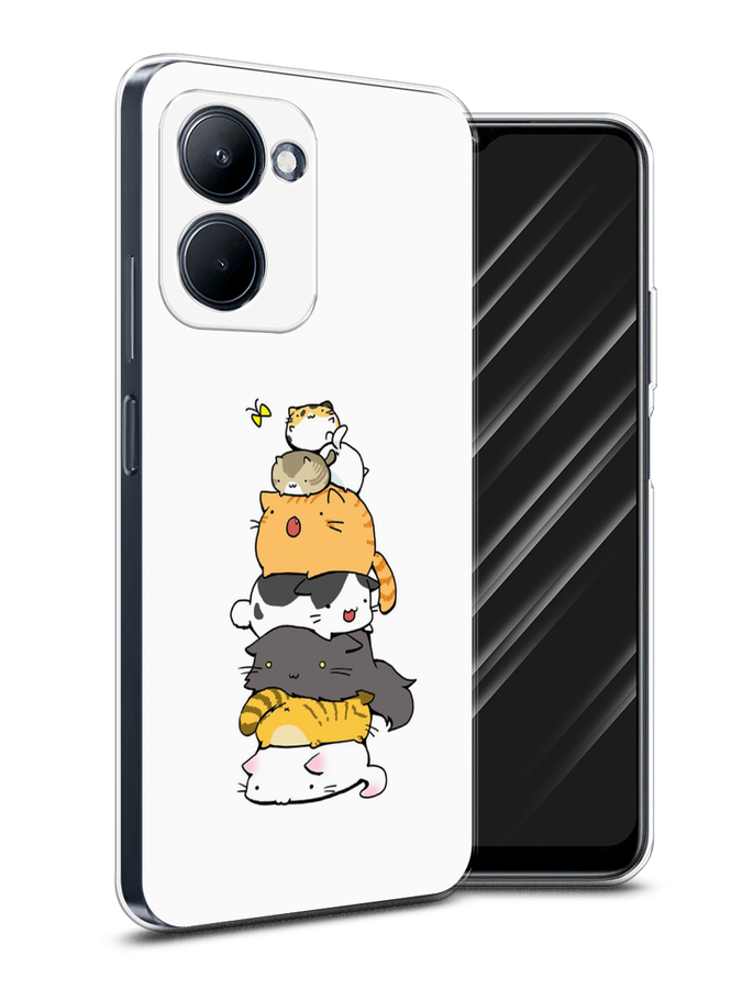 

Чехол Awog на Realme C33 "Бутерброд из котиков", Коричневый;белый;серый, 2511350-10