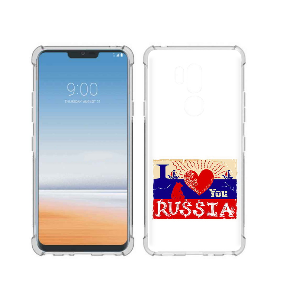 

Чехол MyPads Tocco для LG G7 ThinQ Люблю Россию, Прозрачный, Tocco