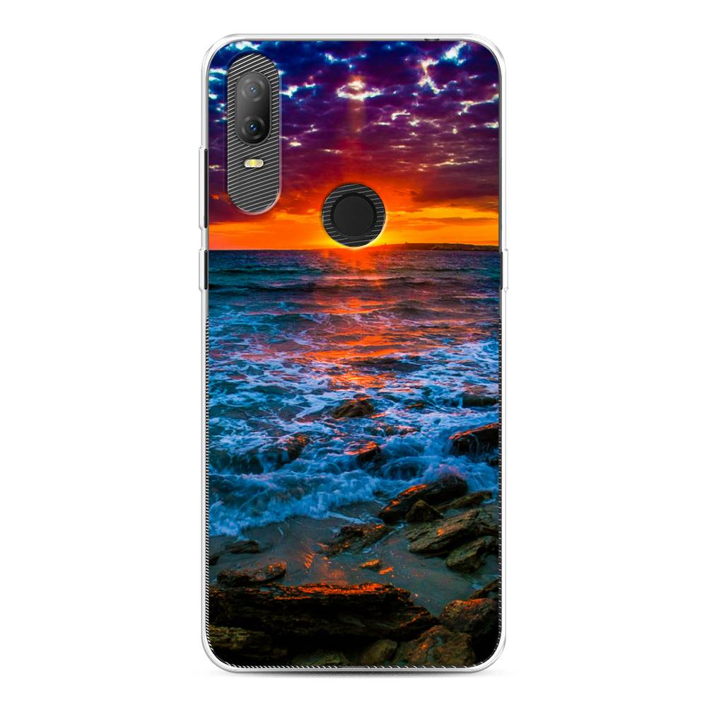 

Чехол на Alcatel 1V (2020) 5007U "Закат 1", Оранжевый;синий, 170950-2