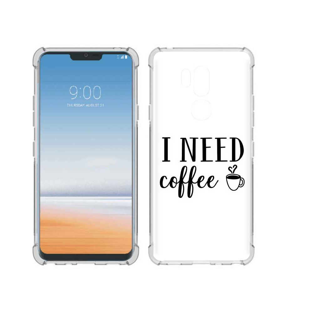 

Чехол MyPads Tocco для LG G7 ThinQ Мне нужен кофе, Прозрачный, Tocco