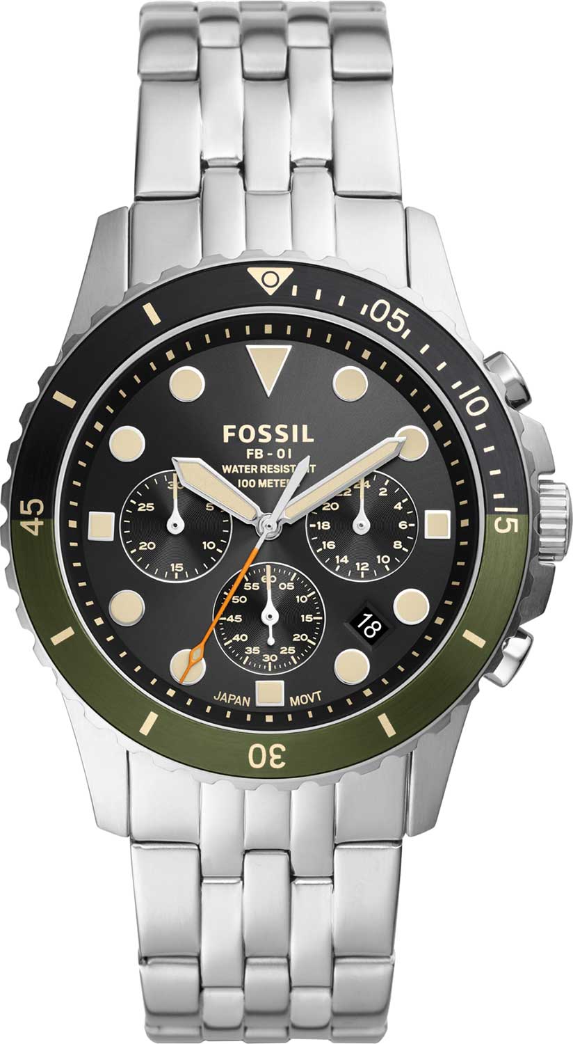 фото Наручные часы мужские fossil fs5864 серебристые