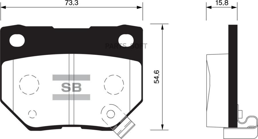 

Колодки задние SUBARU IMPREZA 2.5 WRX AWD 05-08 SP1487 SANGSINBRAKE, SP1487