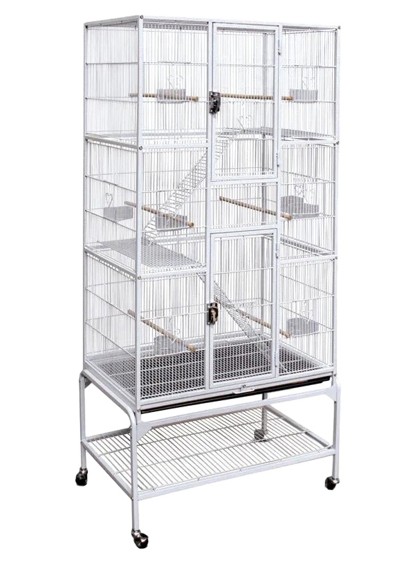 

Клетка для птиц Triol 5005W белая, 81х47х176см