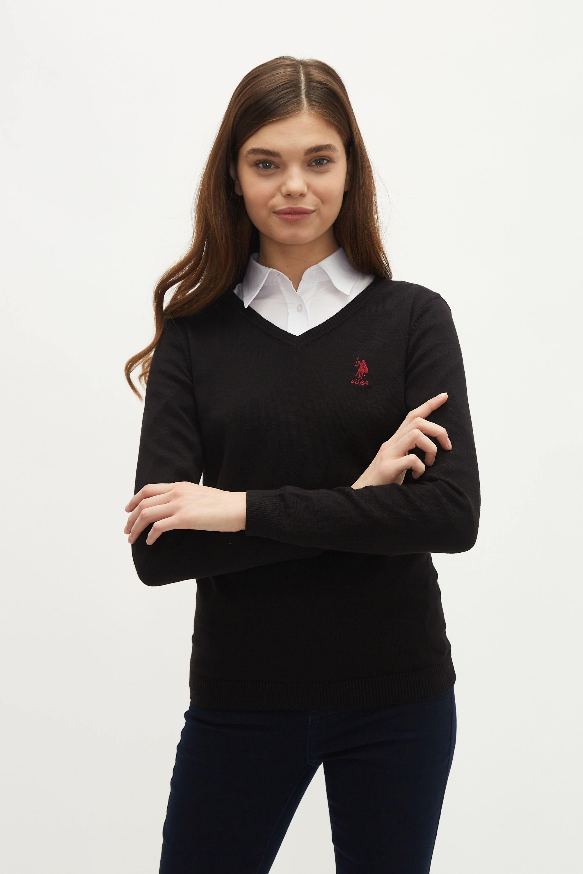 фото Пуловер женский u.s. polo assn. g082gl0tk0gtd02-bsk21 черный xs