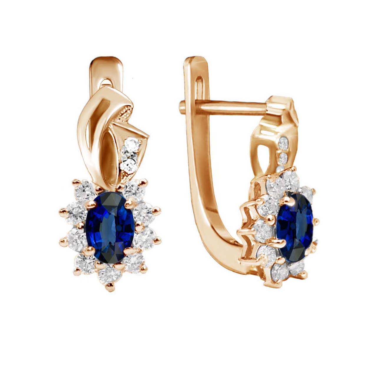 

Серьги из серебра АУ-РУМопт 772082, фианит, 772082