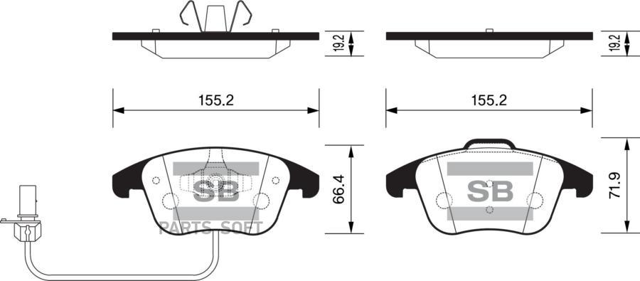 

Колодки передние AUDI A4 (B8) SP2144 SANGSINBRAKE, SP2144