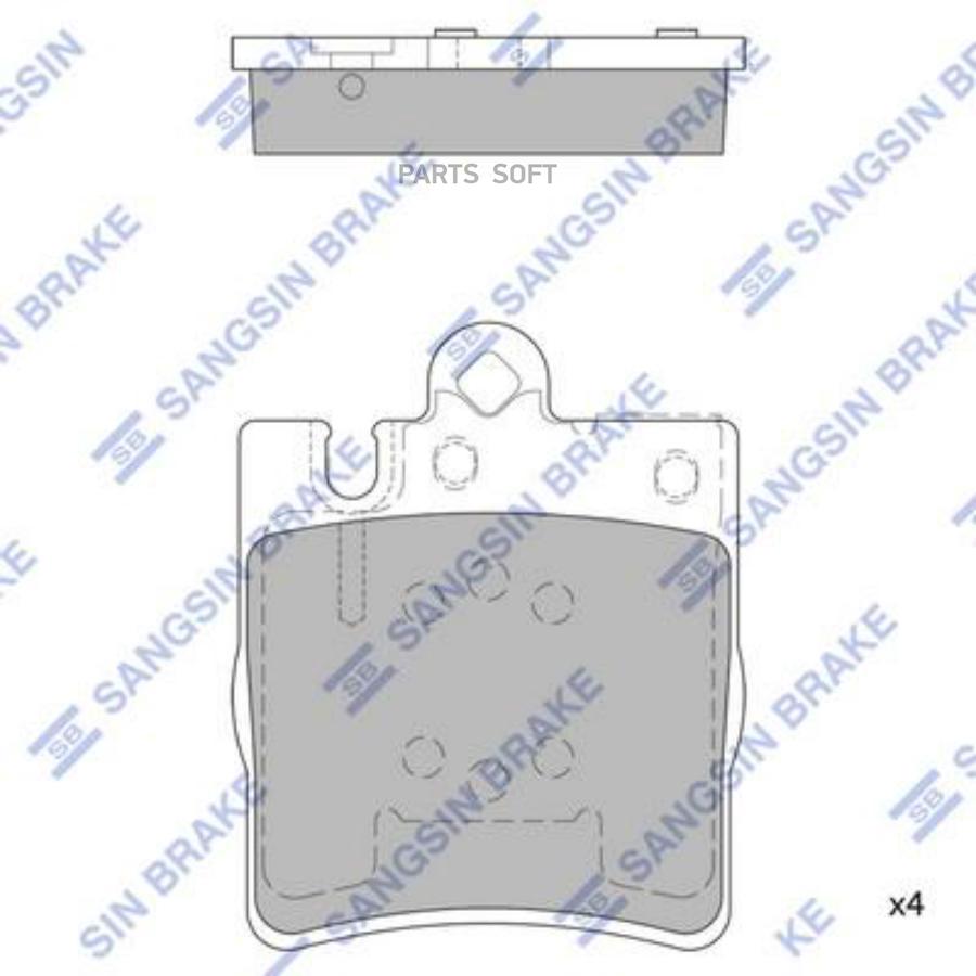 

Колодки задние MERCEDES W203 SP1089A SANGSINBRAKE, SP1089A