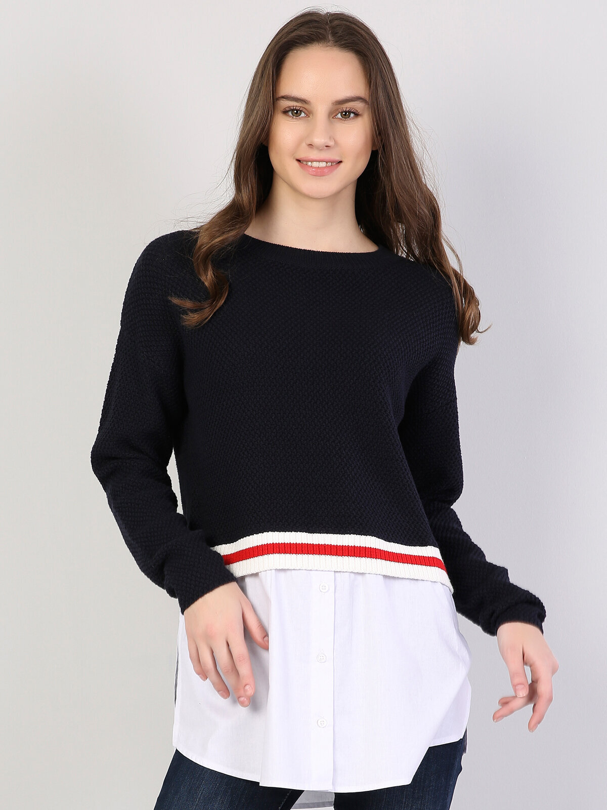 

Джемпер женский Colin's CL1041654_Q1.V1_NAV синий S, CL1041654_Q1.V1_NAV