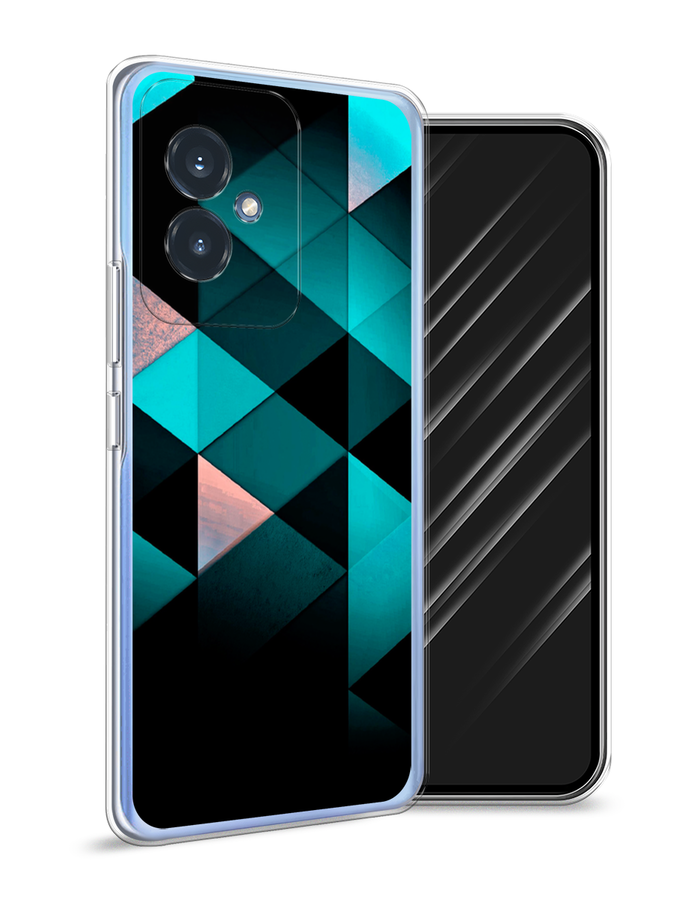 

Чехол Awog на Honor 100 "Геометрия 16", Бирюзовый;черный, 6122750-1