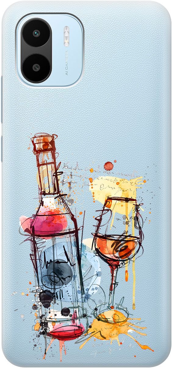 

Чехол на Xiaomi Redmi A1 с 3D принтом "Aquarelle Wine" прозрачный, Прозрачный;красный, 159271