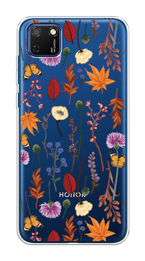 

Чехол на Honor 9S, Huawei Y5p "Orange Purple flowers", Оранжевый;красный;розовый;желтый;прозрачный, 6102650-1