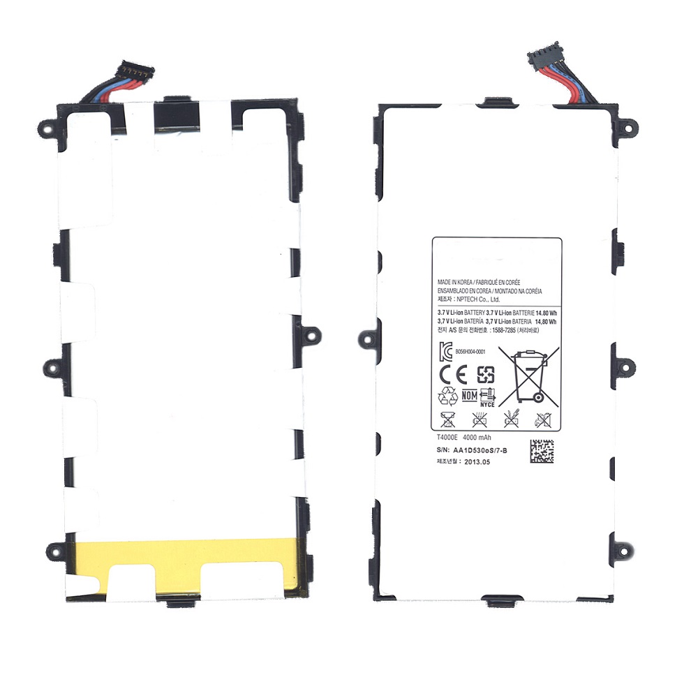 

Аккумуляторная батарея T4000E для Samsung Galaxy Tab3 70 3.7V 14.8Wh, Белый, T4000E
