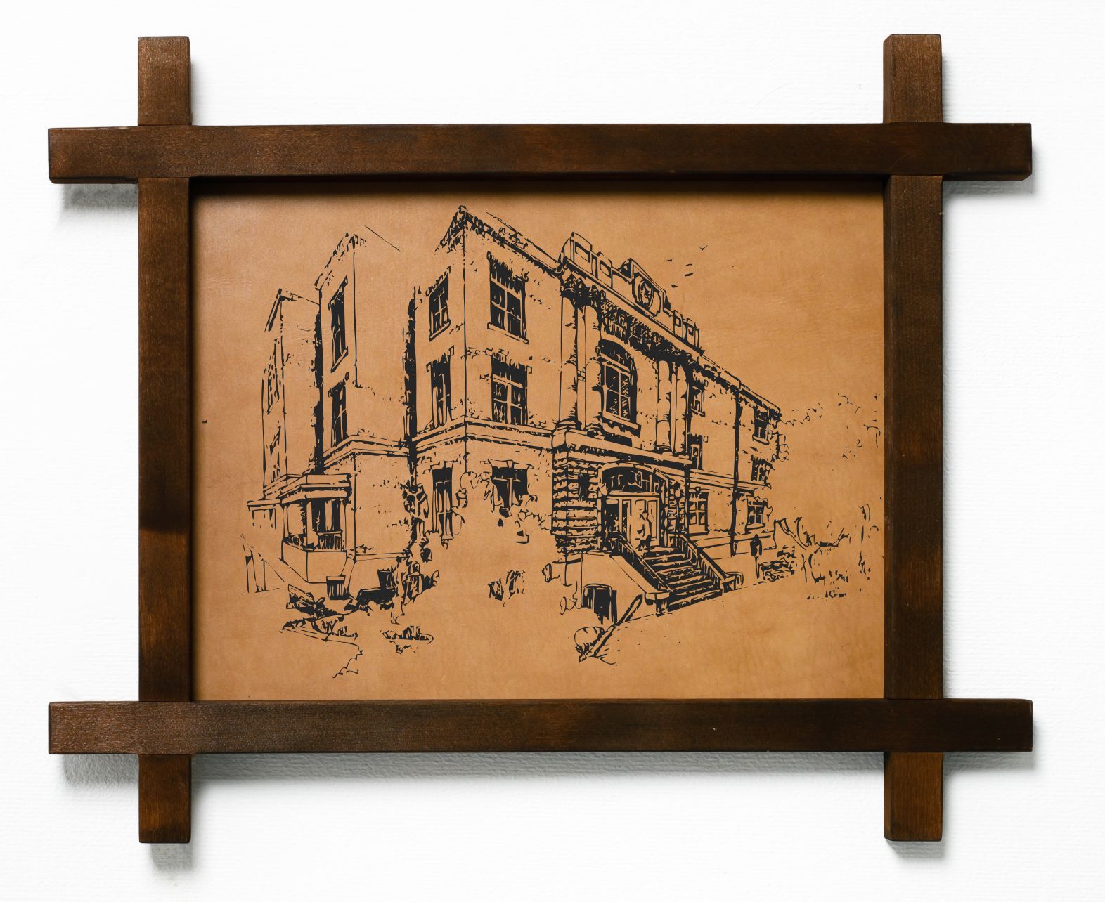 

Картина BoomGift "Дом ", подарок, натуральная кожа, 179