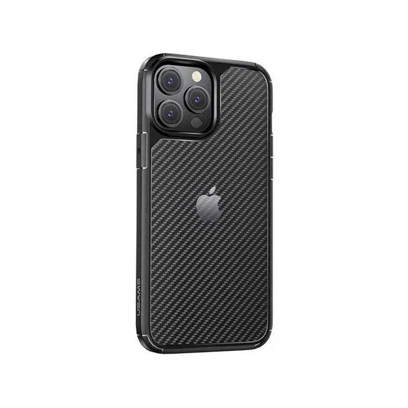 фото Чехол carbon design usams us-bh773, для apple iphone 13, черный (матовый) [ут000028126] nobrand