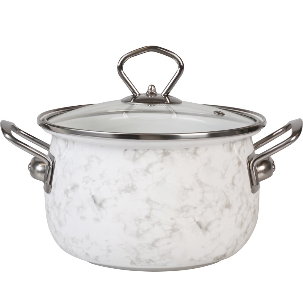 

Кастрюля Homeclub White Marble 2,1 л, Белый