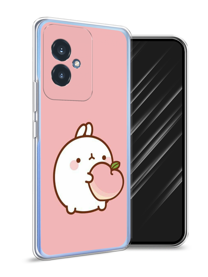 

Чехол Awog на Honor 100 "Кролик с персиком", Розовый;бежевый, 6122750-1