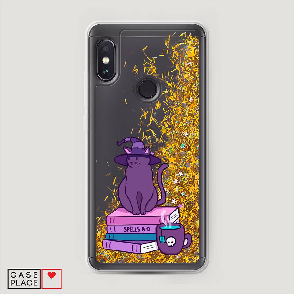 фото Жидкий чехол с блестками "magic cat" на xiaomi redmi note 5 awog