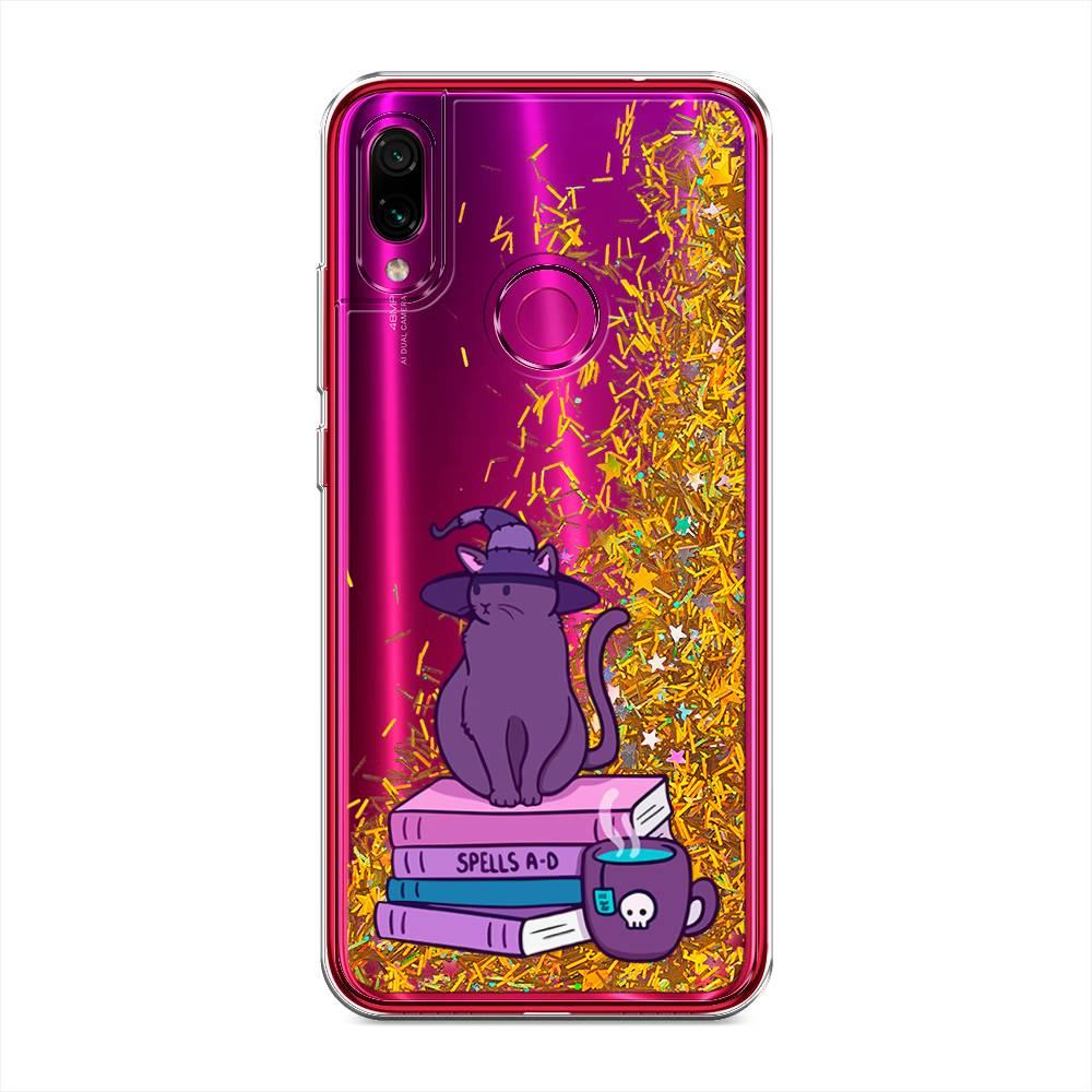 фото Жидкий чехол с блестками "magic cat" на xiaomi redmi note 7 awog