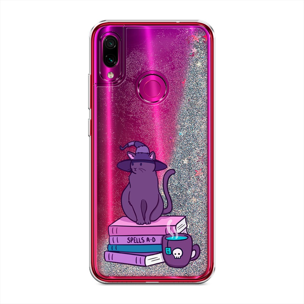 фото Жидкий чехол с блестками "magic cat" на xiaomi redmi note 7 awog