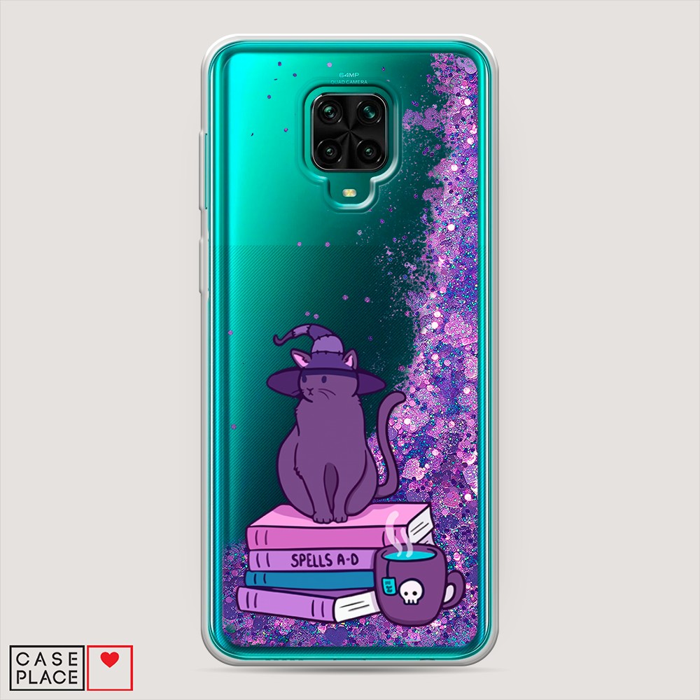 фото Жидкий чехол с блестками "magic cat" на xiaomi redmi note 9 pro awog