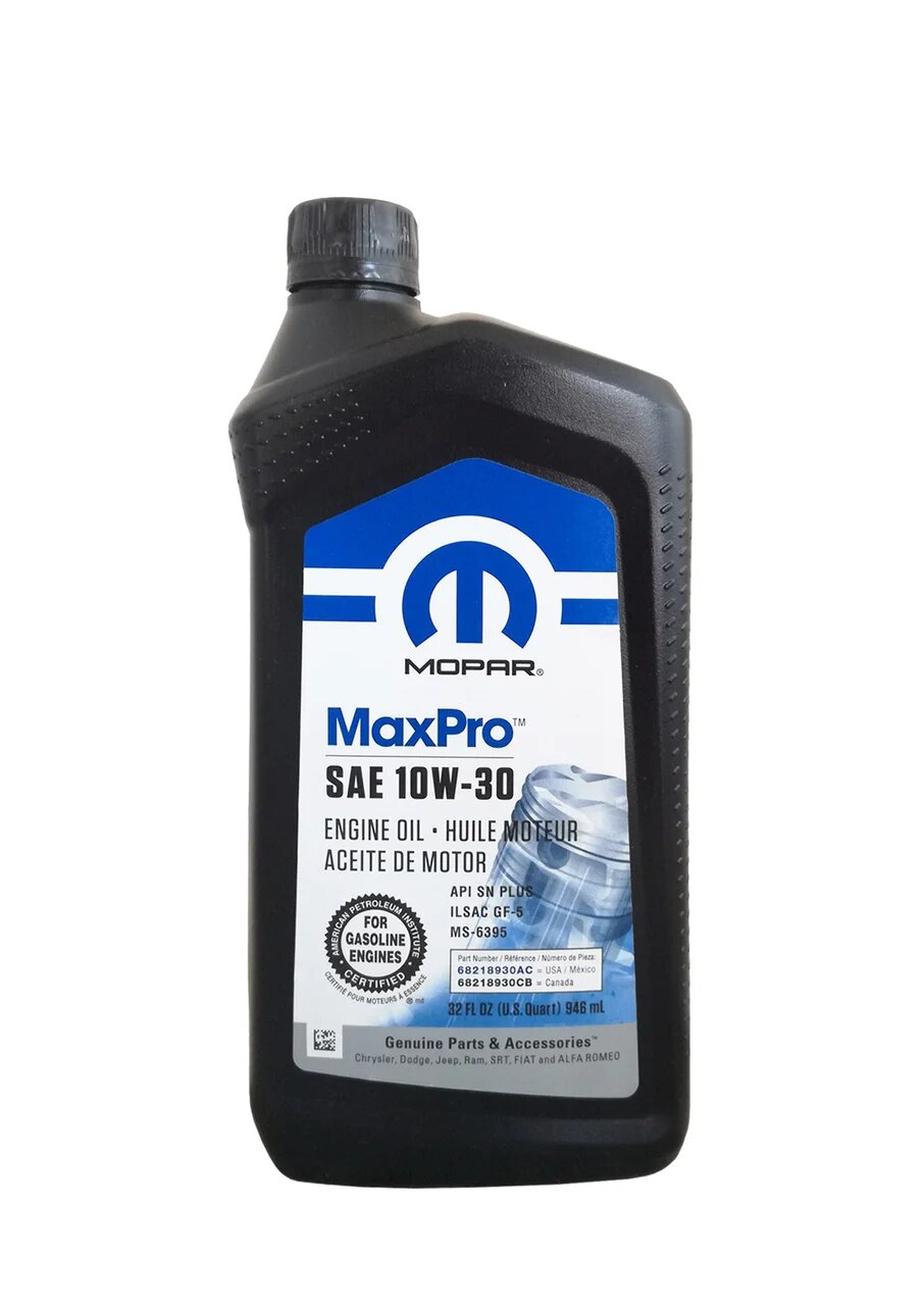 фото Моторное масло mopar maxpro sae 10w-30 (0,946л)