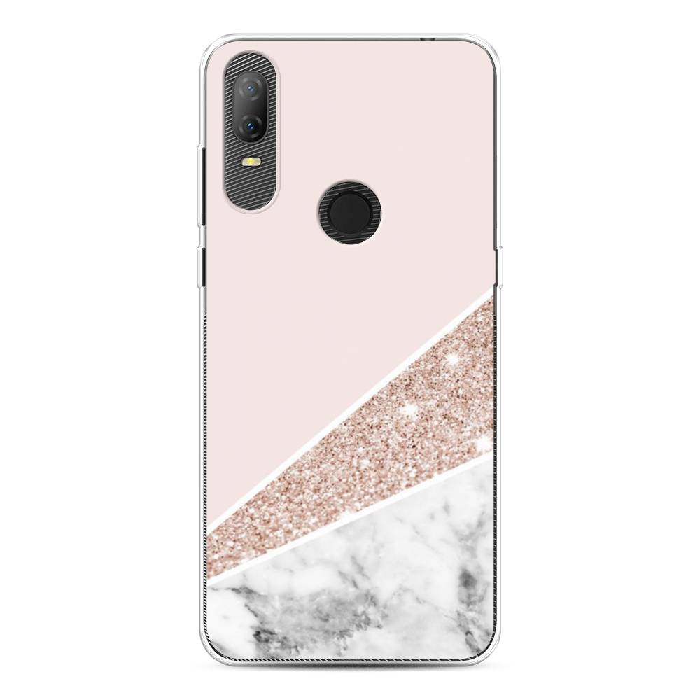 

Чехол на Alcatel 1V (2020) 5007U "Блестящий розовый мрамор", 170950-3