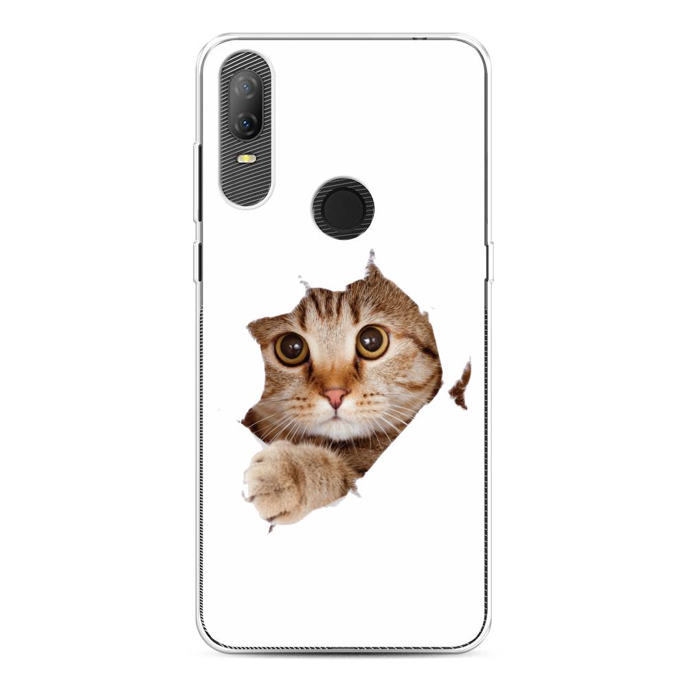 

Чехол на Alcatel 1V (2020) 5007U "Кот и бумага", Белый;коричневый, 170950-1