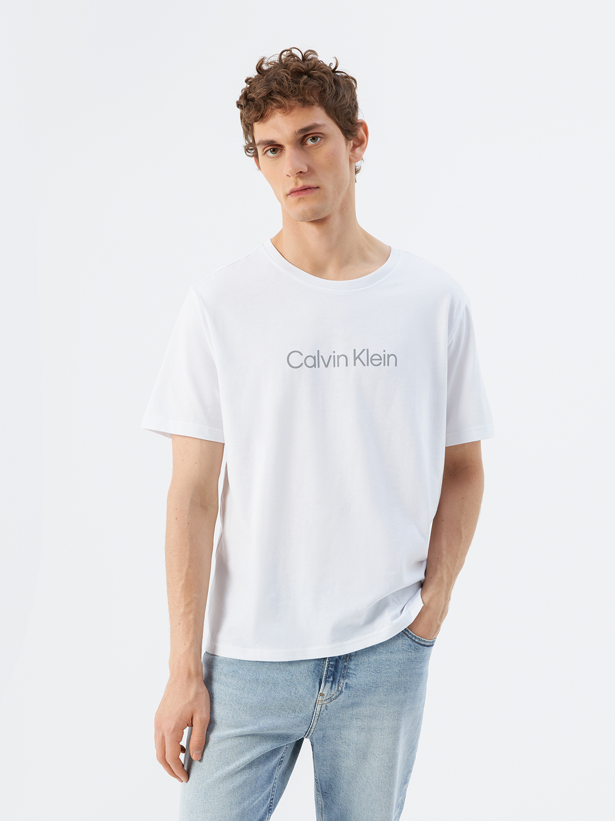 Футболка мужская Calvin Klein 00GMS2K107YAF белая, размер S