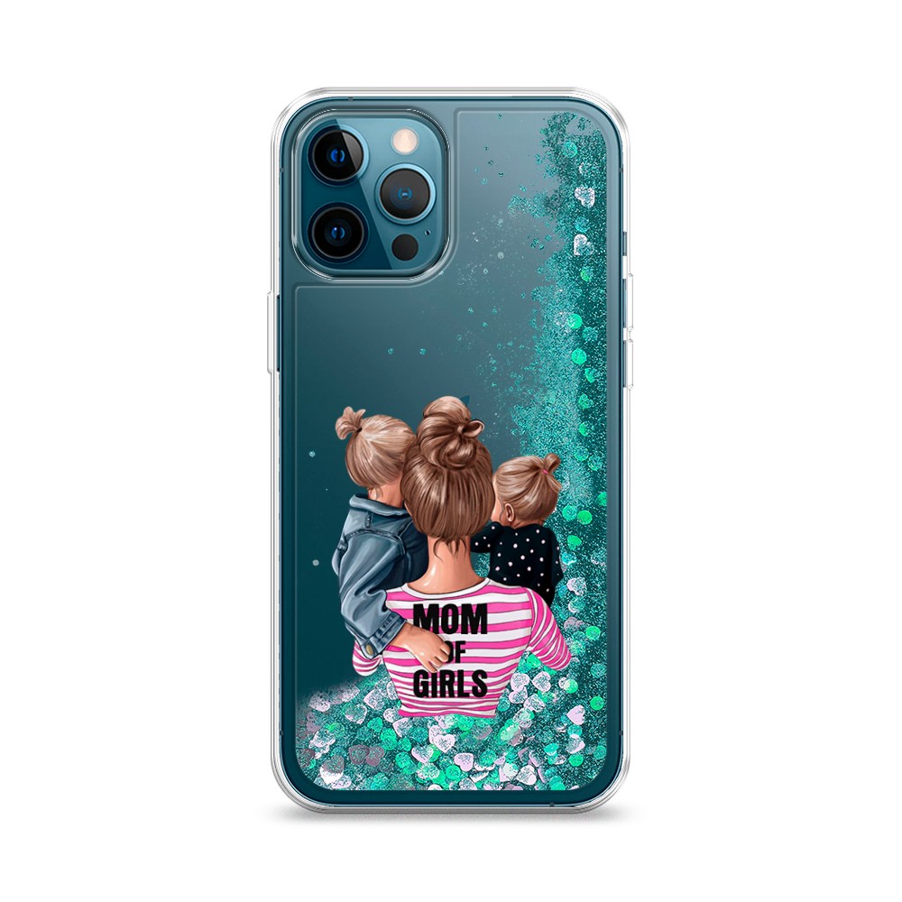 

Жидкий чехол с блестками "Mom of Girls" на Apple iPhone 12 Pro, 12895-1