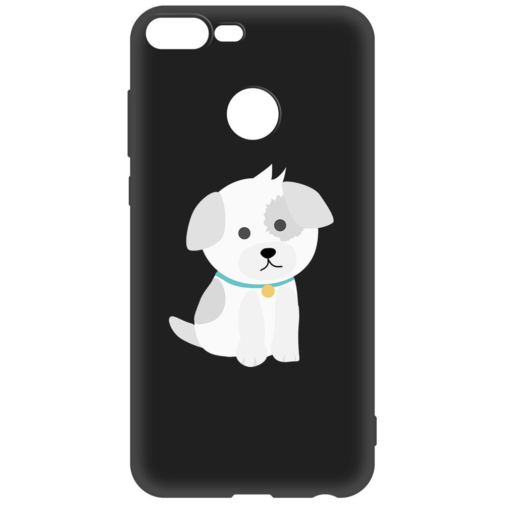 

Чехол-накладка Krutoff Soft Case Белый щенок для Honor 9 Lite черный