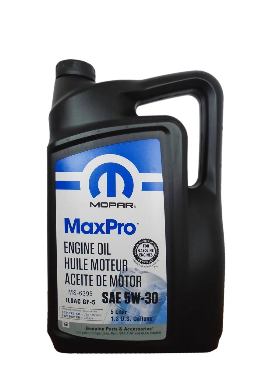 фото Моторное масло mopar maxpro sae 5w-30 (5л)