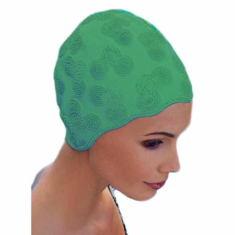 фото Шапочка для плавания fashy moulded cap зеленый