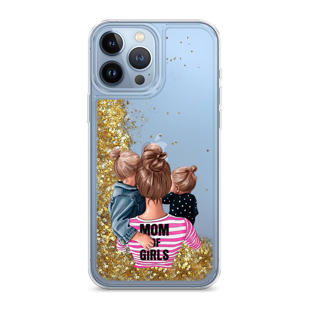 

Жидкий чехол с блестками "Mom of Girls" на Apple iPhone 13 Pro Max, 14490-1