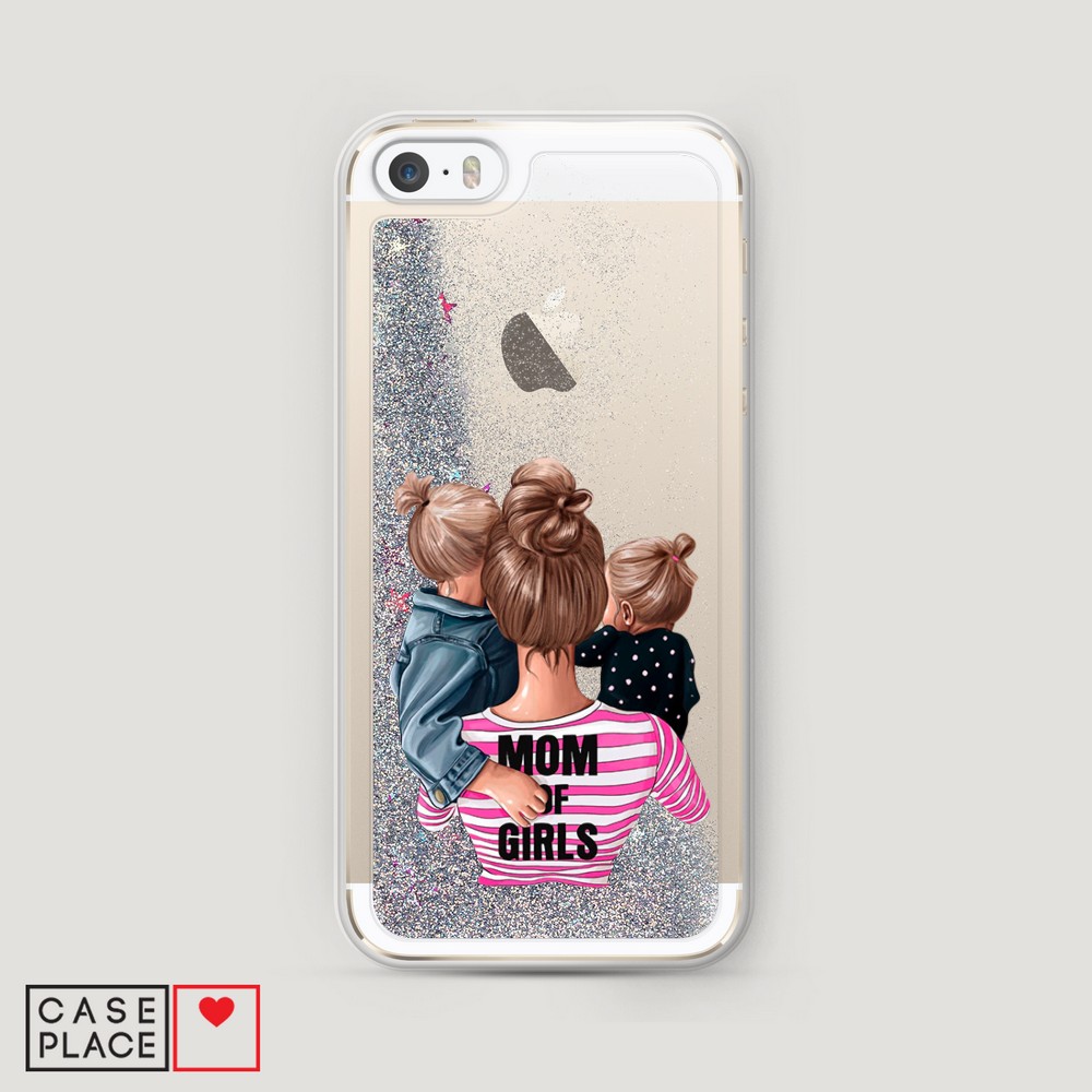 

Чехол Awog на Apple iPhone 5 / Айфон 5 "Mom of Girls", Разноцветный, 10391-1