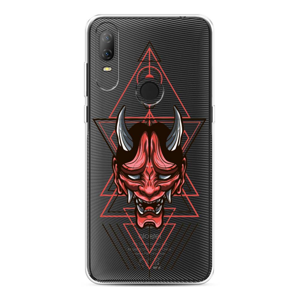 

Чехол на Alcatel 1V (2020) 5007U "Hanya Oni mask", Серый;красный;черный, 170950-4