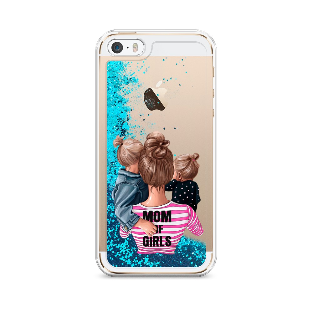 

Чехол Awog на Apple iPhone 5 / Айфон 5 "Mom of Girls", Разноцветный, 10393-1