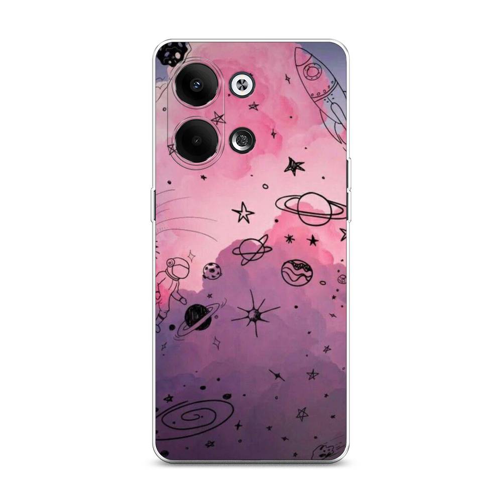

Чехол Awog на Oppo Reno 9 "Радуга планет 3", Черный;розовый, 2512750-4