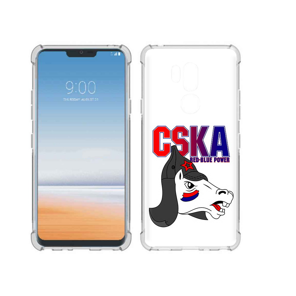 

Чехол MyPads Tocco для LG G7 ThinQ ФК ЦСК лошадка россия, Прозрачный, Tocco