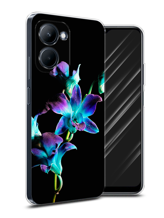 

Чехол Awog на Realme C33 "Синий цветок на черном", Черный;голубой;синий, 2511350-8