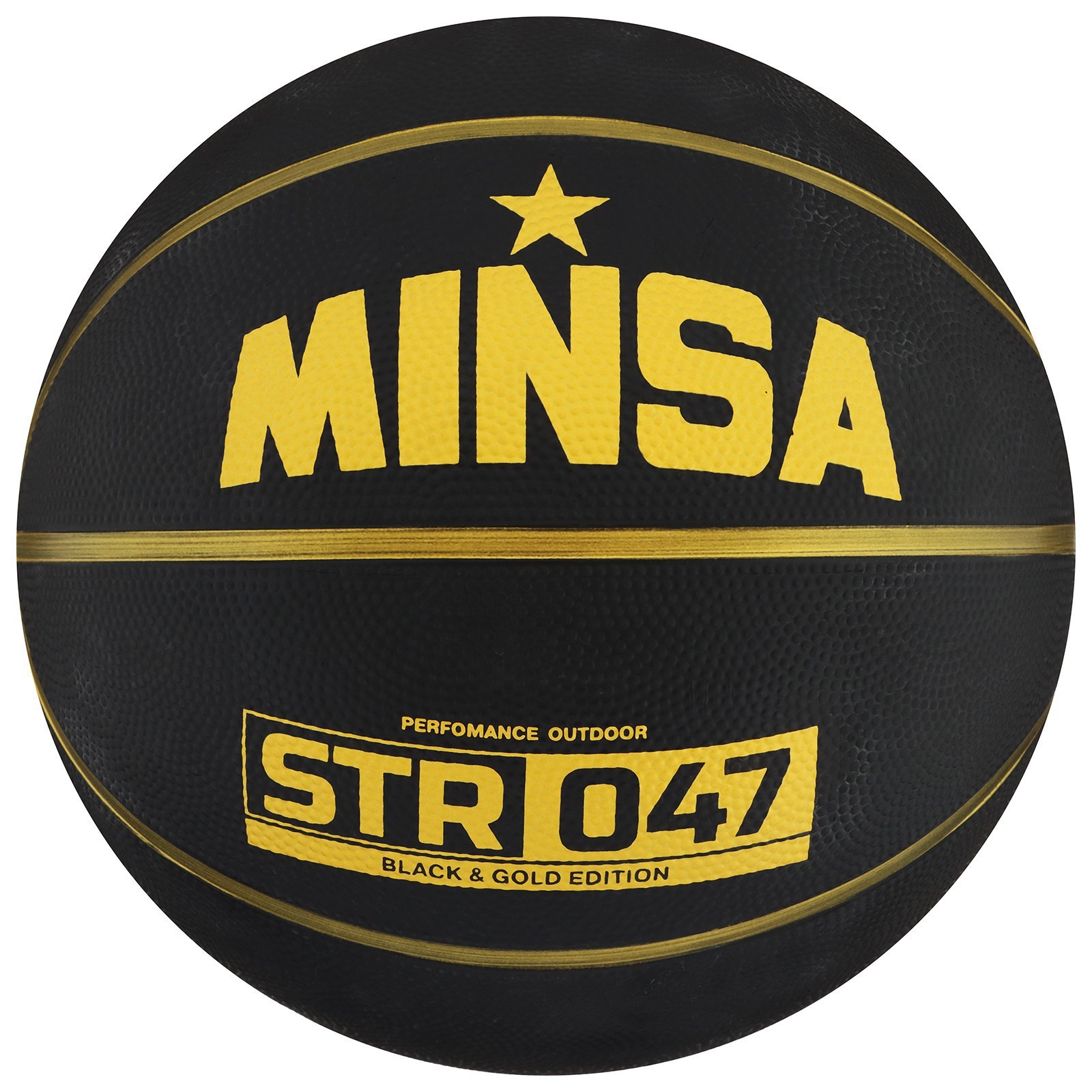Баскетбольный мяч Minsa STR 047 размер 7 черный