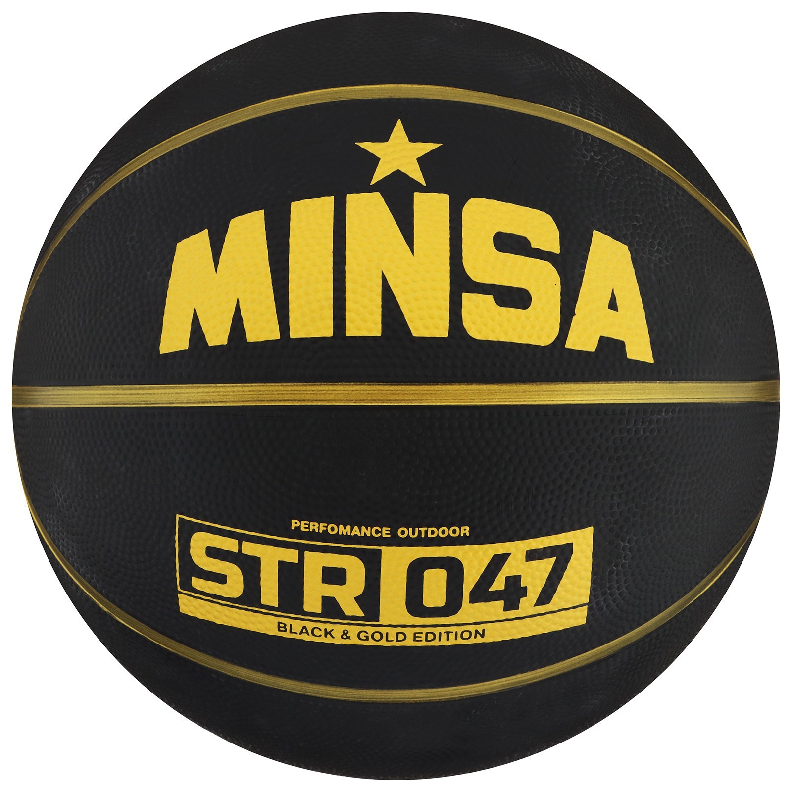 Баскетбольный мяч Minsa STR 047 размер 7 черный 3190₽