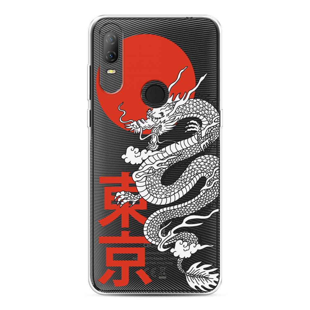 

Чехол на Alcatel 1V (2020) 5007U "Китайский дракон", Черный;красный;белый, 170950-1