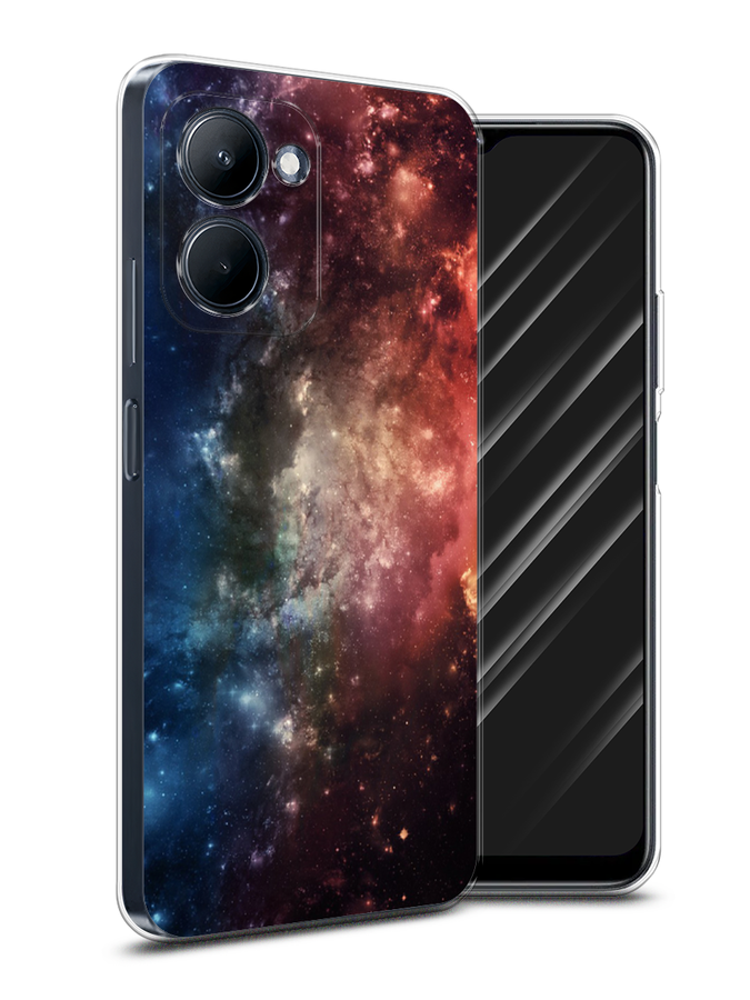 

Чехол Awog на Realme C33 "Космос", Синий;бежевый;красный, 2511350-4