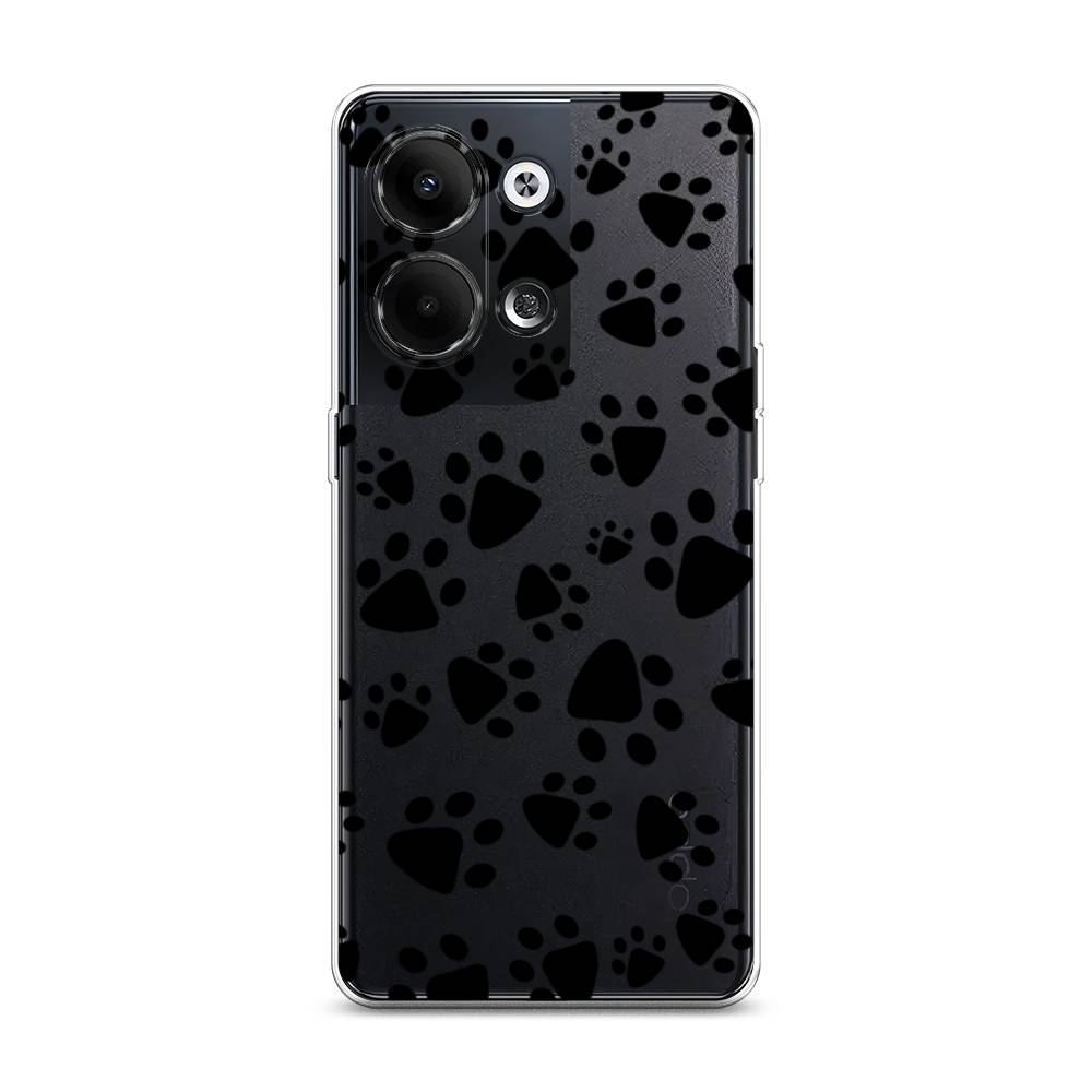 

Чехол Awog на Oppo Reno 9 "Лапки черные", Черный, 2512750-2