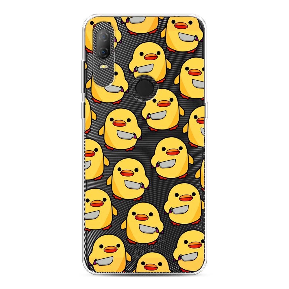 

Чехол на Alcatel 1V (2020) 5007U "Утка с ножом", Прозрачный;желтый;оранжевый, 170950-1