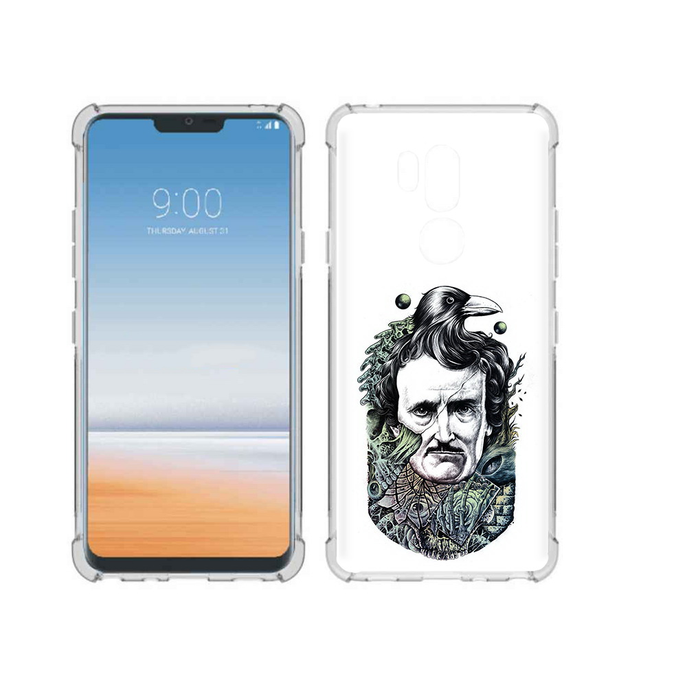 

Чехол MyPads Tocco для LG G7 ThinQ Эдгар Аллан с вороном, Прозрачный, Tocco