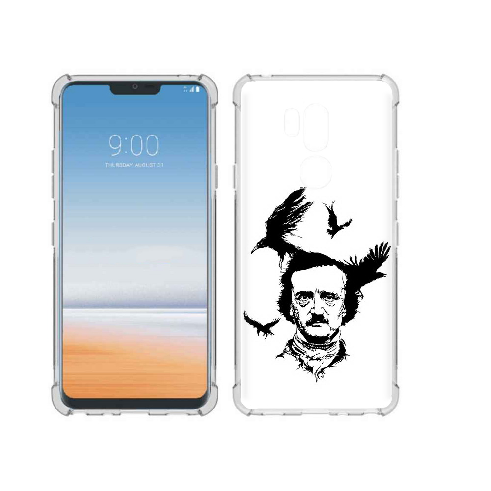 

Чехол MyPads Tocco для LG G7 ThinQ Эдгар Аллан черно белый, Прозрачный, Tocco