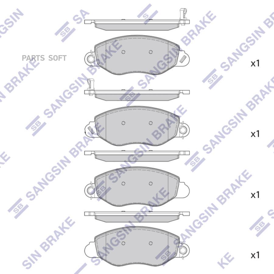 

Колодки передние FORD TRANSIT 00-06 SP4042 SANGSINBRAKE, SP4042