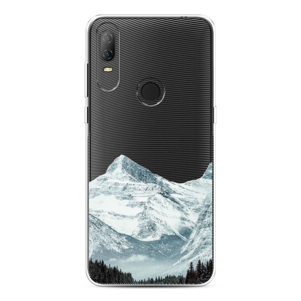 

Чехол на Alcatel 1V (2020) 5007U "Горы арт 1", Белый;зеленый, 170950-2