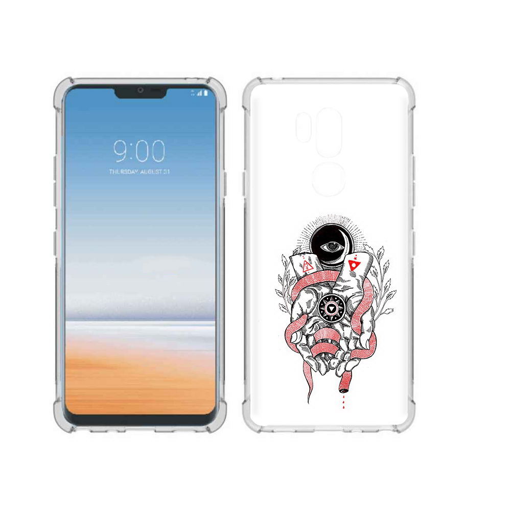 

Чехол MyPads Tocco для LG G7 ThinQ абстрация связанные руки, Прозрачный, Tocco